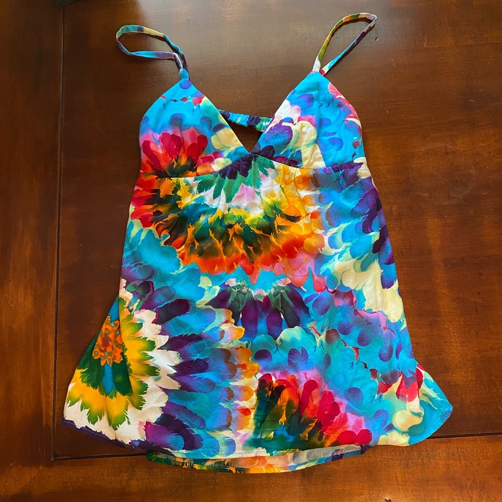 Tie Dye Tank with Open Back